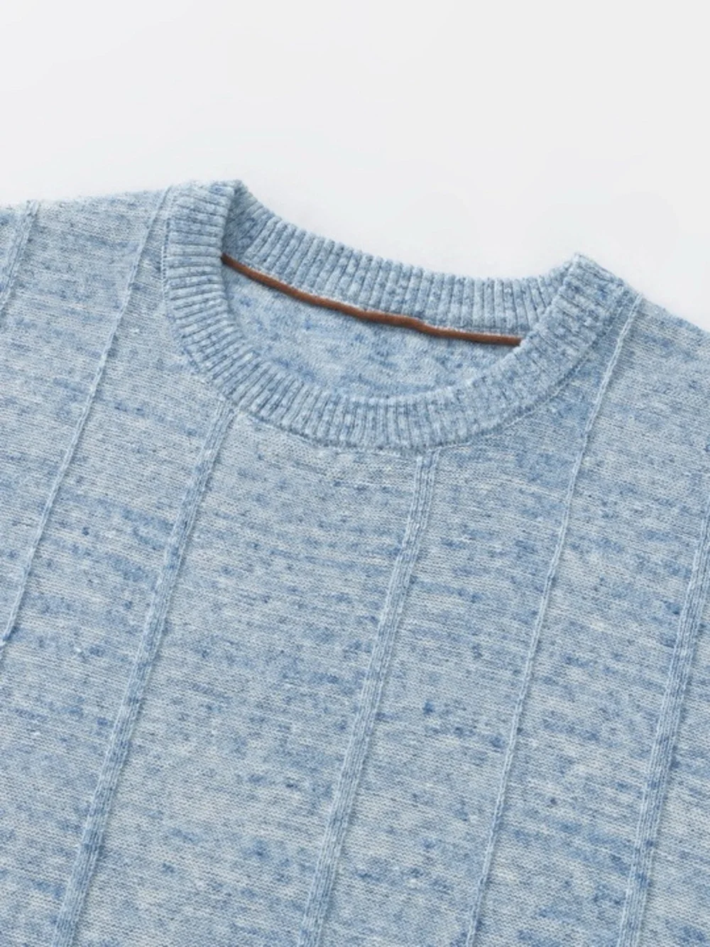 Loro Piana Sky Blue Short-Sleeve Crewneck Sweater
